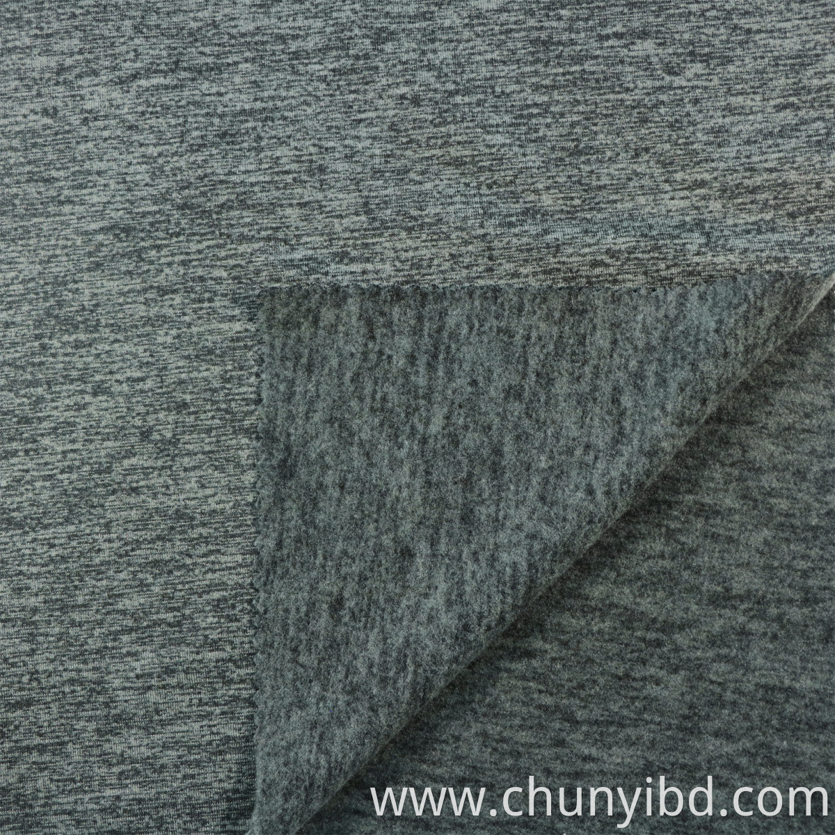 100% Polyester Spun fleece one side brushed fabric